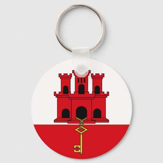 Porte-clés Drapeau de Gibraltar (Recto)