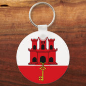 Porte-clés Drapeau de Gibraltar (Recto)