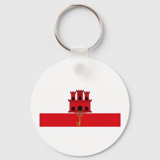 Porte-clés Drapeau De Gibraltar (Recto)