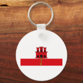 Porte-clés Drapeau De Gibraltar (Recto)
