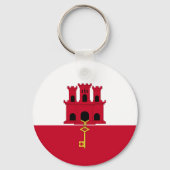Porte-clés Drapeau de Gibraltar (Recto)