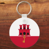 Porte-clés Drapeau de Gibraltar (Recto)