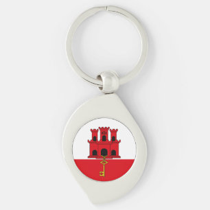 Porte-clés Drapeau de Gibraltar