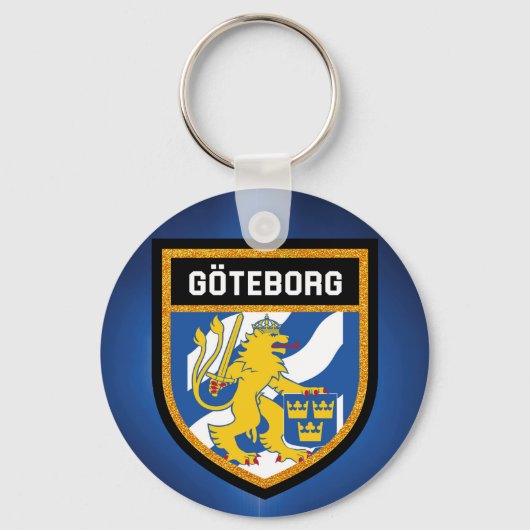 Porte-clés Drapeau de Göteborg (Recto)