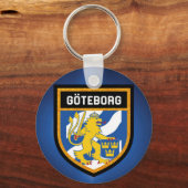 Porte-clés Drapeau de Göteborg (Recto)