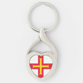 Porte-clés Drapeau de Guernesey (Devant)