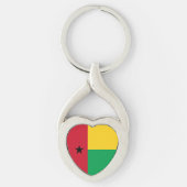 Porte-clés Drapeau de Guinée-Bissau (Devant)