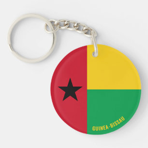 Porte-clés Drapeau de Guinée-Bissau charmant patriotique