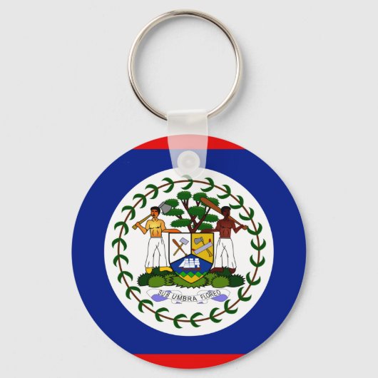 Porte-clés Drapeau de haute qualité Belize (Recto)