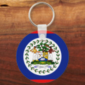 Porte-clés Drapeau de haute qualité Belize (Recto)