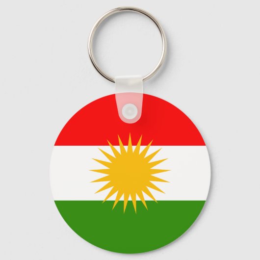 Porte-clés Drapeau de haute qualité du Kurdistan (Recto)