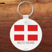 Porte-clés Drapeau de Haute-Savoie avec nom (Recto)