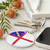 Porte-clés Drapeau de Herm (Devant droit)