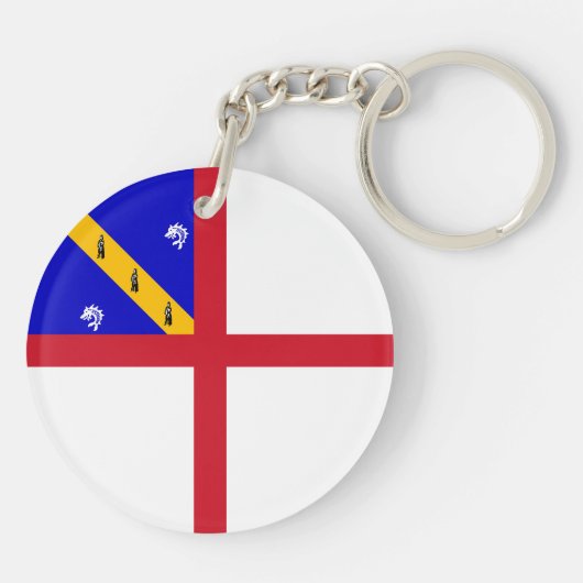 Porte-clés Drapeau de Herm (Dos)