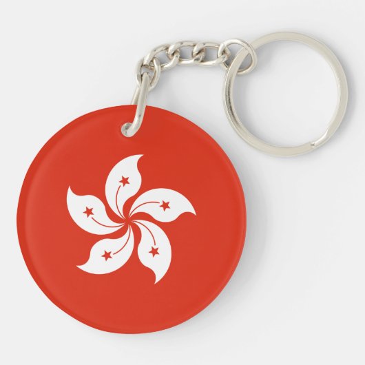 Porte-clés Drapeau de Hong Kong (Dos)