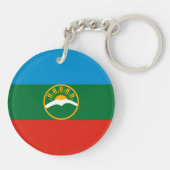 Porte-clés Drapeau de Karatchaïevo-Tcherkessie (Dos)