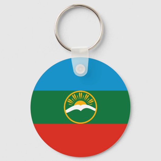 Porte-clés Drapeau de Karatchaïévo-Tcherkessie (Recto)