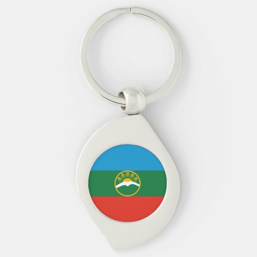 Porte-clés Drapeau de Karatchaïevo-Tcherkessie (Devant)