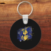 Porte-clés Drapeau de la Barbade équitation (Recto)
