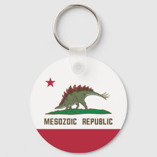 Porte-clés Drapeau de la Californie Stegosaurus