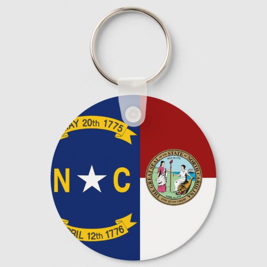 Porte-clés Drapeau de la Caroline du Nord (Recto)