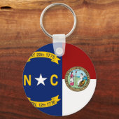 Porte-clés Drapeau de la Caroline du Nord (Recto)