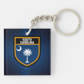 Porte-clés Drapeau de la Caroline du Sud (Dos)