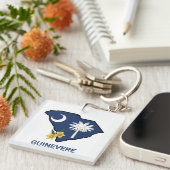 Porte-clés Drapeau de la Caroline du Sud Fleur de l'État Jess (Devant Droit)