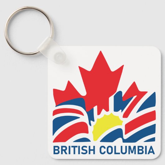 Porte-clés Drapeau de la Colombie-Britannique Canada Souvenir (Recto)