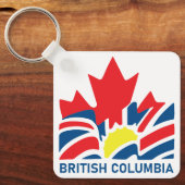 Porte-clés Drapeau de la Colombie-Britannique Canada Souvenir (Recto)