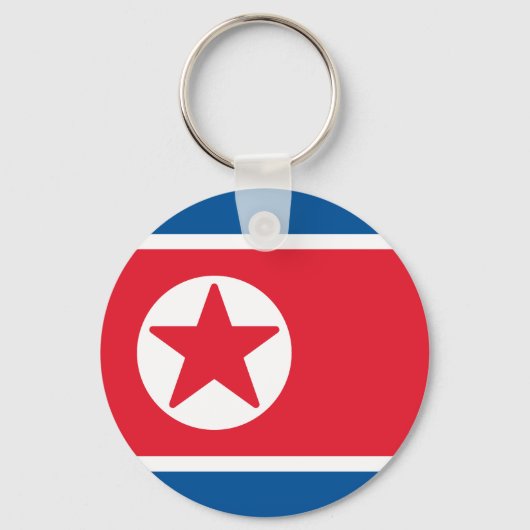 Porte-clés Drapeau de la Corée du Nord (Recto)