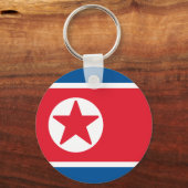 Porte-clés Drapeau de la Corée du Nord (Recto)