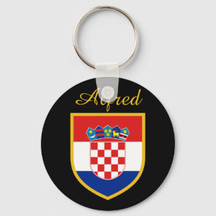 Porte-clés Drapeau de la Croatie personnalisé