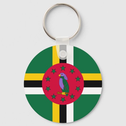 Porte-clés Drapeau de la Dominique (Recto)