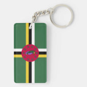 Porte-clés Drapeau de la Dominique (Dos)