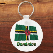 Porte-clés Drapeau de la Dominique avec nom (Recto)