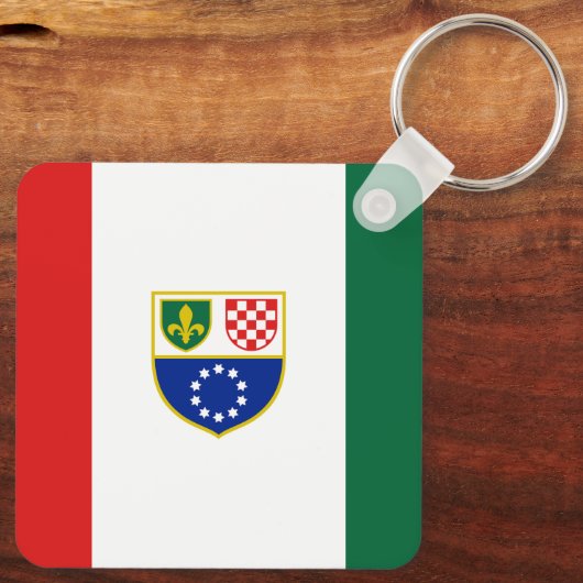 Porte-clés Drapeau de la Fédération de Bosnie (Verso)