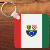 Porte-clés Drapeau de la Fédération de Bosnie-Herzégovine (Recto)