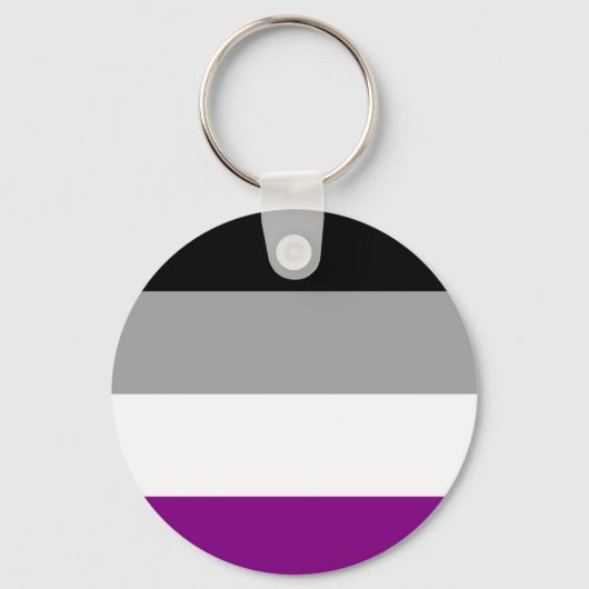 Porte-clés Drapeau de la fierté asexuelle (Recto)