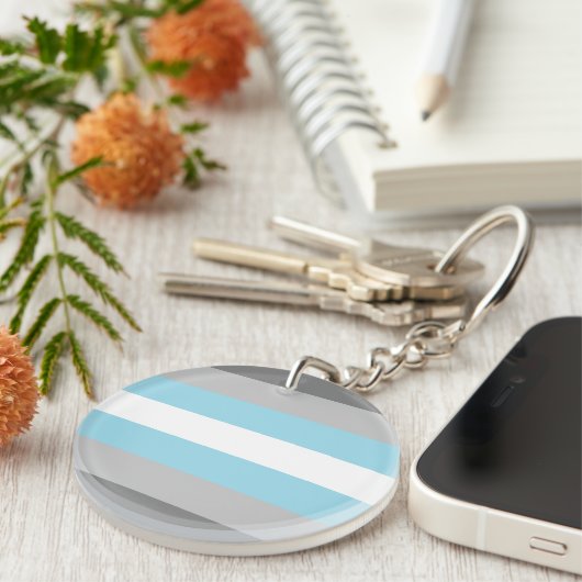 Porte-clés Drapeau de la Fierté de Demiboy (Devant Droit)