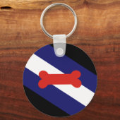 Porte-clés Drapeau de la fierté de jeu de chiot (Recto)