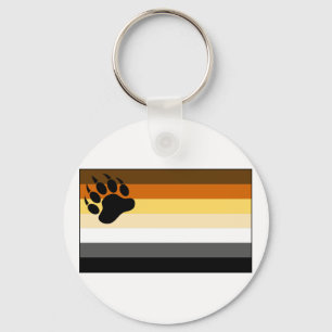Porte-clés Drapeau de la fierté de l'ours gay