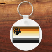 Porte-clés Drapeau de la fierté de l'ours gay (Recto)