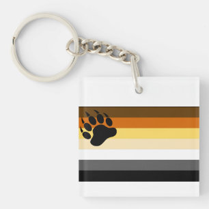 Porte-clés Drapeau de la fierté de l'ours gay
