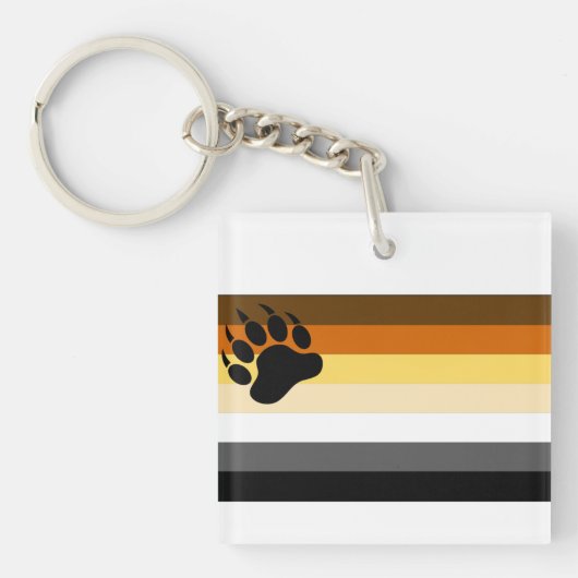 Porte-clés Drapeau de la fierté de l'ours gay (Devant)