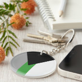 Porte-clés Drapeau de la Fierté démonétique (Devant Droit)