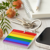 Porte-clés Drapeau de la fierté gay (Devant Droit)