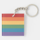 Porte-clés Drapeau de la fierté gay Heathered (Dos)