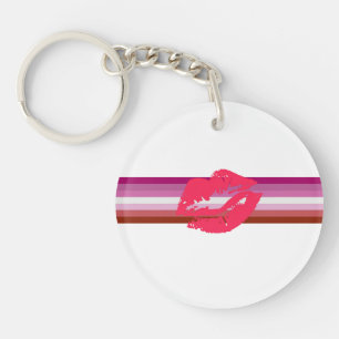 Porte-clés Drapeau de la fierté lesbienne