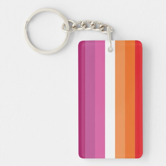 Porte-clés Drapeau de la fierté lesbienne (Devant)